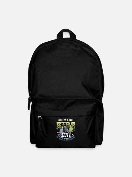 Meine Kinder Haben Federn, Wellensittich, Vogel - Rucksack - Schwarz