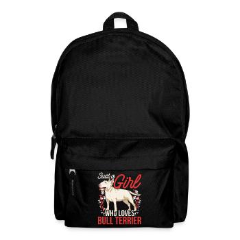 Dog Lover Girl Cadeau Dog Bull Terrier - Sac à dos - noir - Devant
