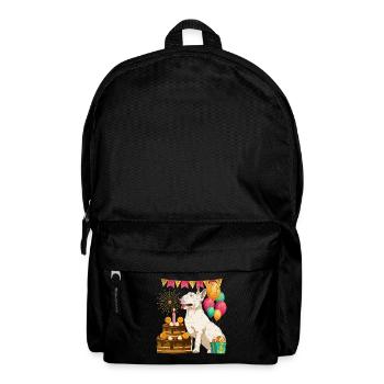 Hunde Geburtstags Party Geschenk Bull Terrier - Rucksack - Schwarz - Vorne