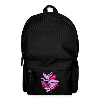 Colorful Flowers Insect Gift Animal Lover Dragonfly - Backpack - black - Front