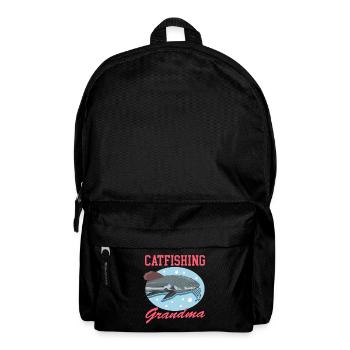 Angler Grandma Catfish Fishing Fishing Fish Gift - Backpack - black - Front