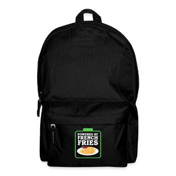 Pommes Frites Fast Food Fritten Fastfood Geschenk - Rucksack - Schwarz - Vorne
