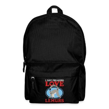 Lemur Ring-tailed lemurs Ringed Tail Lemure Gift - Backpack - black - Front
