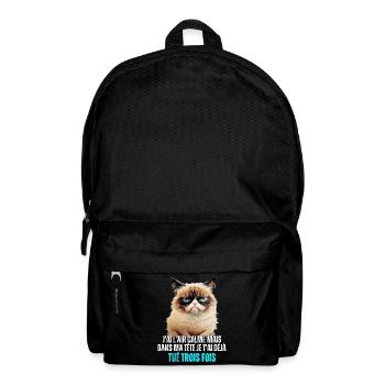 J'ai l'air calme mais dans ma tête je t'ai déjà - Sac à dos - noir - Devant