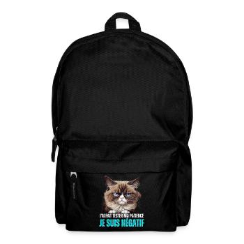 J'ai fait tester ma patience je suis négatif chat - Sac à dos - noir - Devant