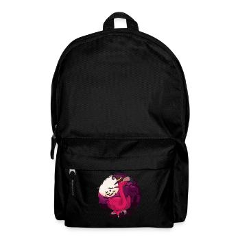 Bird Witch Animal Halloween Gift Pink Flamingo - Backpack - black - Front