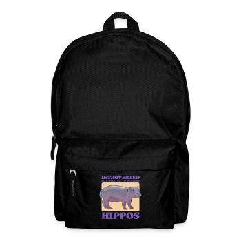 Nilpferd Baby Flusspferd Nilpferde Geschenk - Rucksack - Schwarz - Vorne