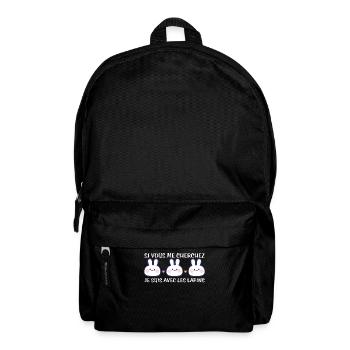 Cadeau agriculteur éleveur de lapins - Sac à dos - noir - Devant