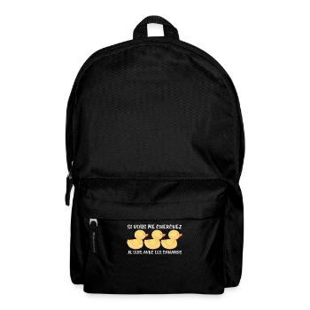 Cadeau agriculteur éleveur de canards - Sac à dos - noir - Devant