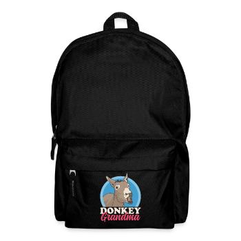 Esel Oma | Eselbesitzerin Eselliebhaber Geschenk - Rucksack - Schwarz - Vorne