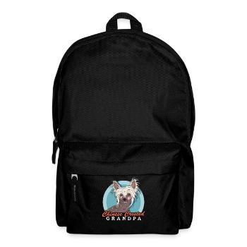 Chinese Crested Opa Chinesischer Schopfhund - Rucksack - Schwarz - Vorne
