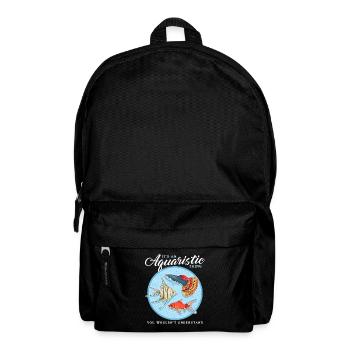 Aquarium Aquaristik Aquarianer Zierfisch Geschenk - Rucksack - Schwarz - Vorne
