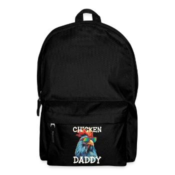 Chicken Daddy Chickens Rooster Gift Farmer - Backpack - black - Front