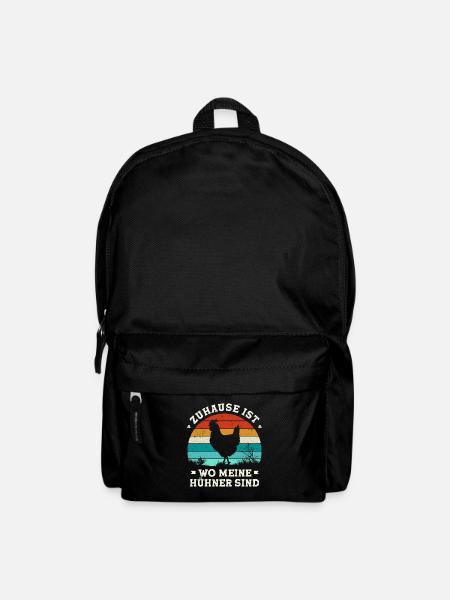 Witziger Spruch Landwirt Bauer Hühner Henne - Rucksack - Schwarz