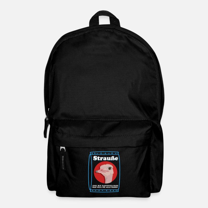 Strauß Vogel | Strauße Straußenliebhaber Geschenk - Rucksack - Schwarz