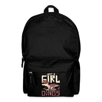 Dinosaurier Liebhaber T Rex Mädchen Geschenk Dino - Rucksack - Schwarz - Vorne