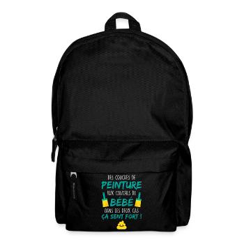 Annonce Grossesse Papa Peintre Bâtiment Humour - Sac à dos - noir - Devant