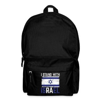 I stand by Israel flag gift Israel - Backpack - black - Front