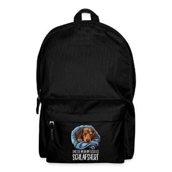 Offizielles Schlafshirt Dackel Pyjama Oberteil - Rucksack - Schwarz - Vorne