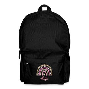Alisa Regenbogen Name Geburtstag Alisa - Rucksack - Schwarz - Vorne