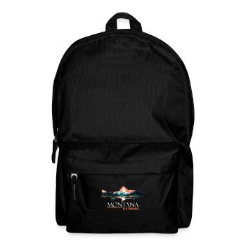 Pêche à la mouche dans le Montana: Retro Scenic Angler & - Sac à dos - noir - Devant