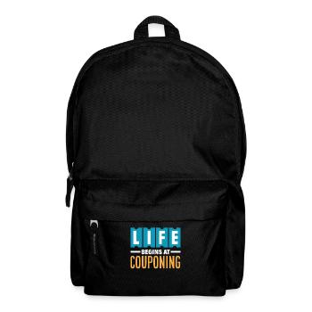 Lustiges Extrem Couponing Coupon Geschenk - Rucksack - Schwarz - Vorne