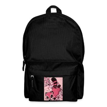 Sakura Zoo Animal Cerisier Fleur Kawaii Panda Rouge - Sac à dos - noir - Devant