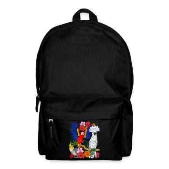 Nymphensittich Tukan Blumen Vogel Geschenk Kakadu - Rucksack - Schwarz - Vorne