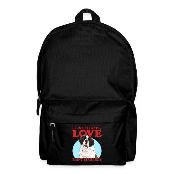 Bernhardiner Hunde St. Bernhardshund Geschenk - Rucksack - Schwarz - Vorne