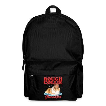 Collie Grandpa Collies Rough Collies Collie à poil long cadeau - Sac à dos - noir - Devant