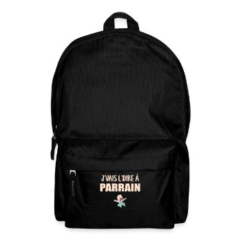 J'vais Le Dire - Parrain - Super Parrain - Sac à dos - noir - Devant