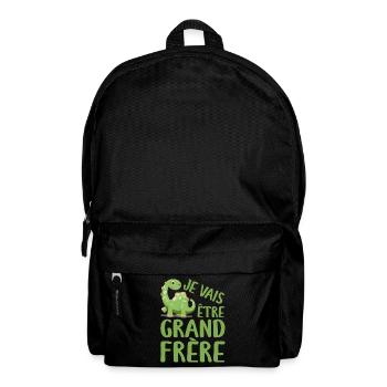Je Vais être grand frère, Cadeau Grand Frère - Sac à dos - noir - Devant