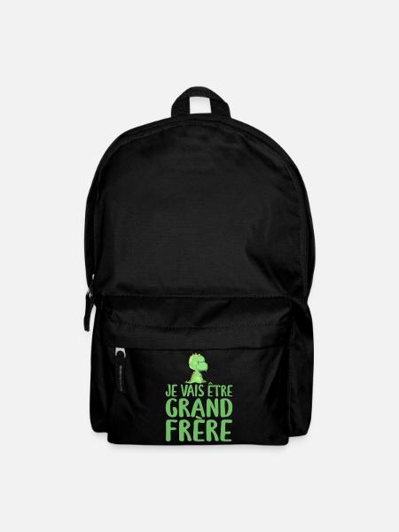 Je Vais être Grand Frère - Annonce Grand Frère - Sac à dos - noir