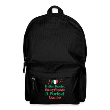 Lustiger Sarkasmus Italien Pride Flagge Vibes - Rucksack - Schwarz - Vorne