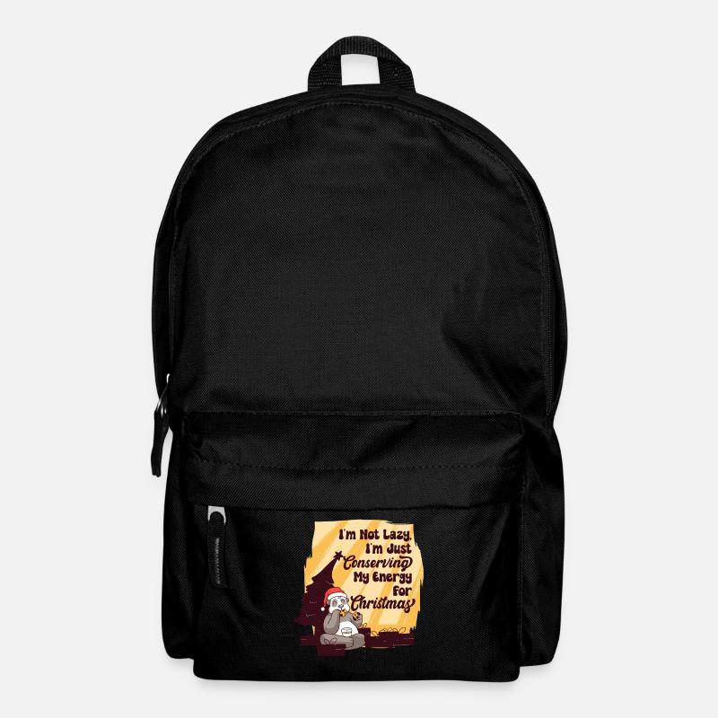 Lazy Cute Sarcastic Panda Christmas Santa Claus - Backpack - black