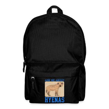 Hyène, hyène tachetée, cadeau de hyène - Sac à dos - noir - Devant
