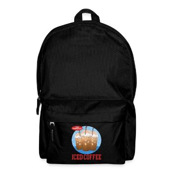 Eiskaffee Kaffeeliebhaber Iced Coffee Geschenk - Rucksack - Schwarz - Vorne
