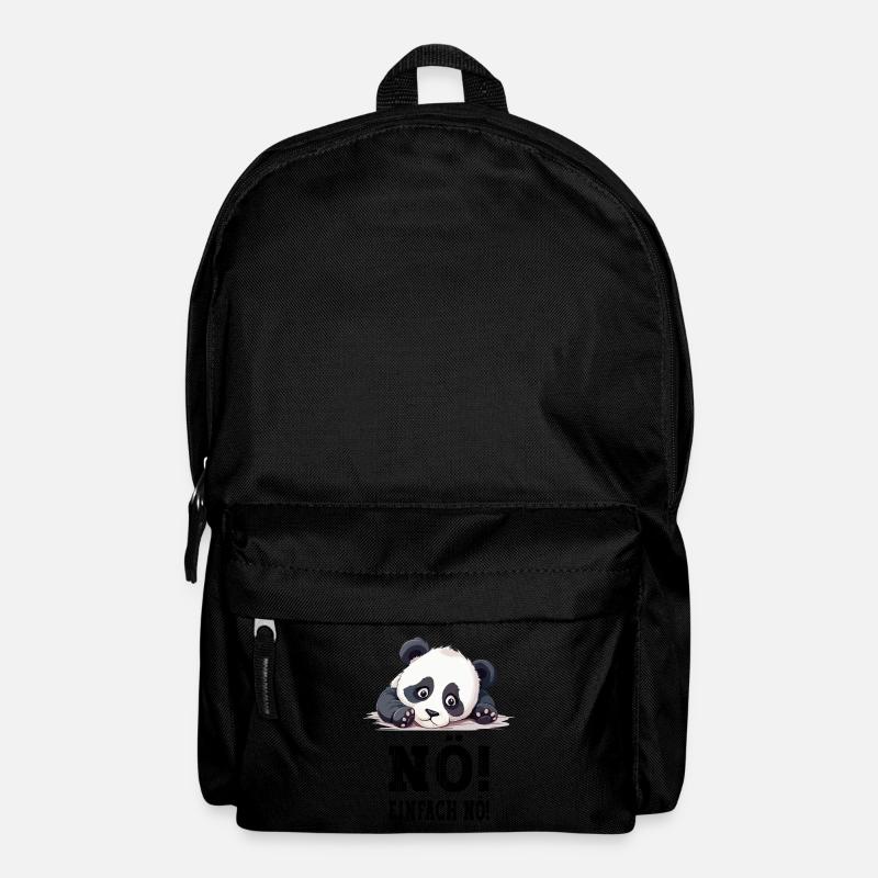 Nö Einfach Nö No Nein Panda Bär Süß Lustig Spruch - Rucksack - Schwarz