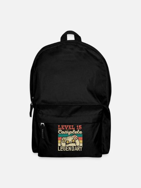 Niveau 15 Complete, Cadeau D'anniversaire 15 Ans - Sac à dos - noir