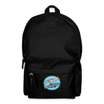 Poisson-chat | Poisson-chat pêche pêcheur silure cadeau - Sac à dos - noir - Devant