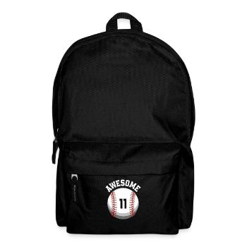Kinder Geburtstag 11. Geburtstag Baseballparty - Rucksack - Schwarz - Vorne