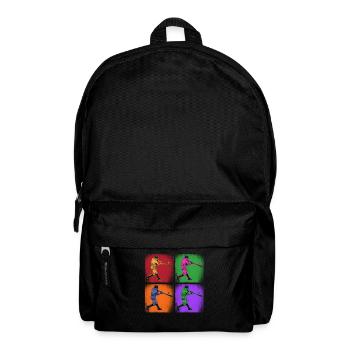 Lustiger Baseball - Rucksack - Schwarz - Vorne
