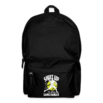 Lustiger Baseball - Rucksack - Schwarz - Vorne