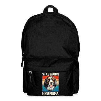 Cadeau de propriétaire de chien Stabyhoun grand-père Stabijhoun - Sac à dos - noir - Devant