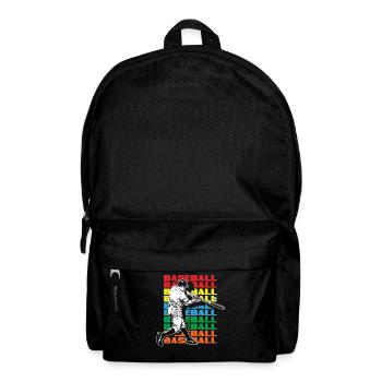 Lustiger Baseball - Rucksack - Schwarz - Vorne