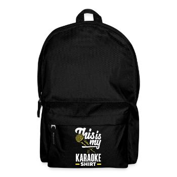 Karaoke Sängerin Singen Karaoke Sänger Musik - Rucksack - Schwarz - Vorne