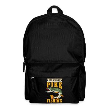 Hecht Angeln Hechtangeln Angler Fischen Geschenk - Rucksack - Schwarz - Vorne