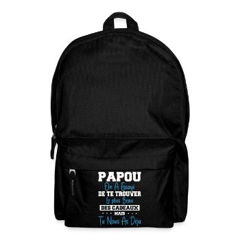 Papou Cadeau Humour Papa Fête des Pères - Sac à dos - noir - Devant
