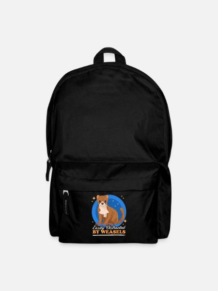 Weasel Dwarf Weasel Hermännchen Gift - Backpack - black