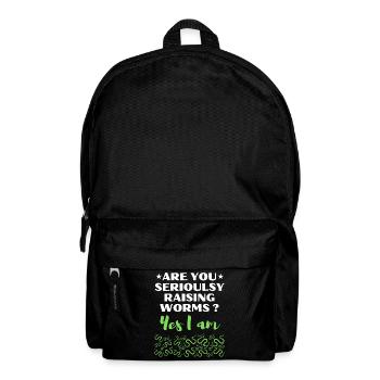 Ziehst du ernsthaft Würmer auf? JA BIN ICH - Rucksack - Schwarz - Vorne